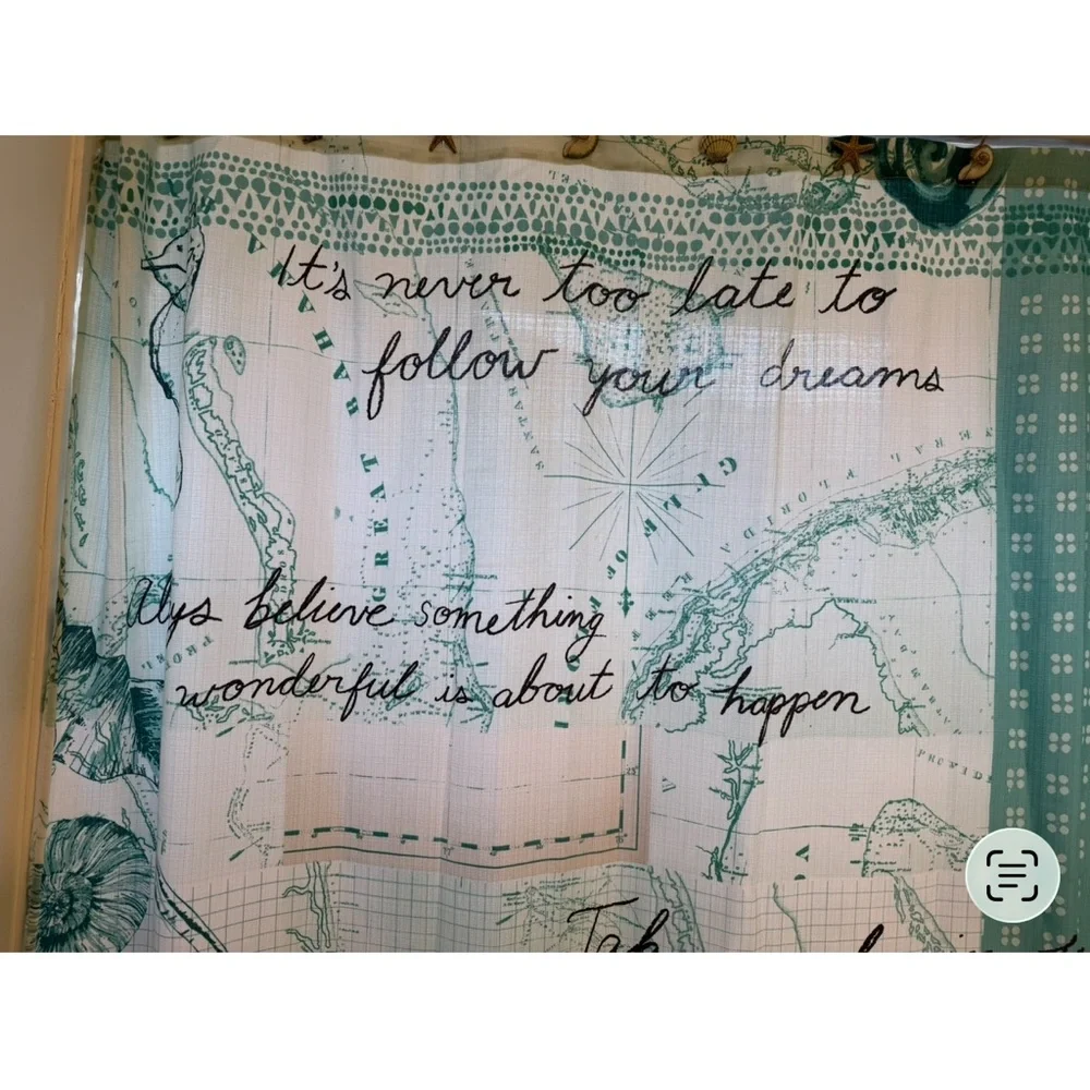 Inspirational Teal Shower Curtain